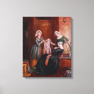 Throwing off her weeds canvas print