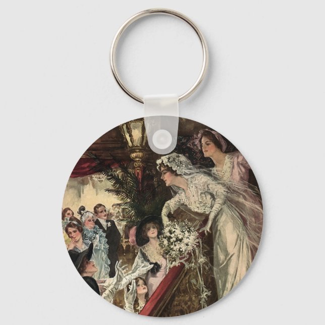 Throwing the Bouquet Keychain (Front)
