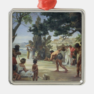 Throwing the Discus, 1875 Metal Ornament