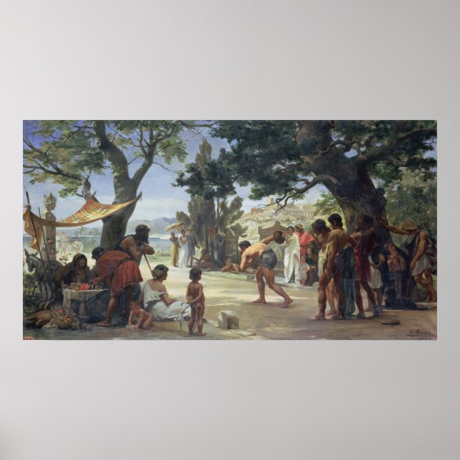 Throwing the Discus, 1875 Poster (Front)