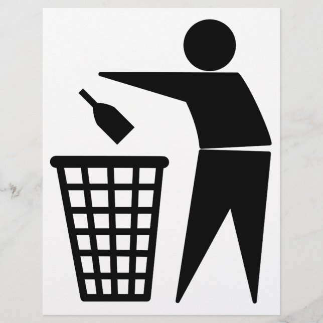 Throwing Trash Away (Bottle) Flyer (Front)