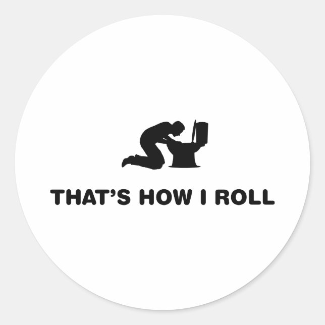 Throwing Up Classic Round Sticker (Front)