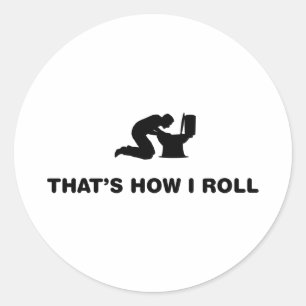Throwing Up Classic Round Sticker