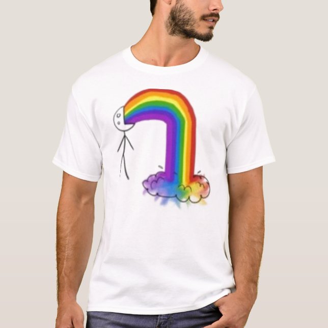 Throwing up rainbows T-Shirt (Front)