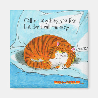Thru The Cat Flap Magnet - "Don't Call Me Early"