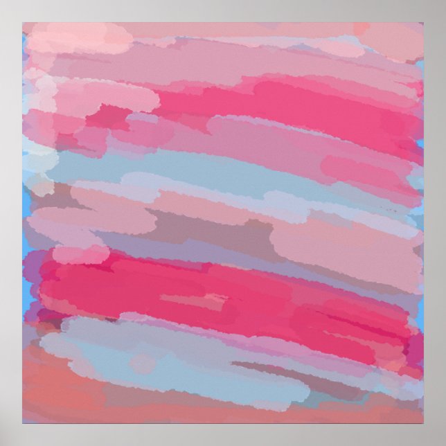 Thru the Desert Abstract Painting Poster Print (Front)