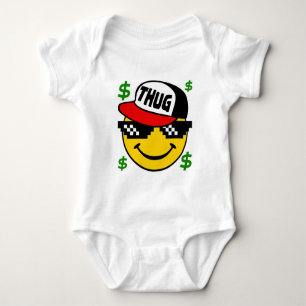 Thug Emoticon Baby Bodysuit