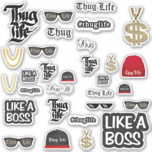 Thug Life Stickers non copyright