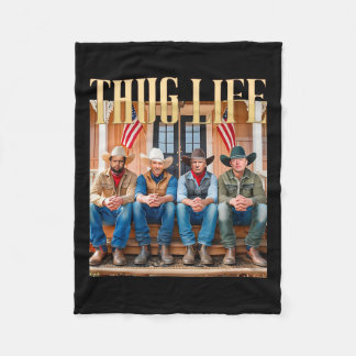 Thug Life Trump Vance Kennedy Elon 1 Fleece Blanket