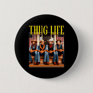 Thug Life Trump Vance Kennedy Elon  2 Inch Round Button