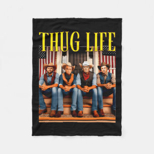 Thug Life Trump Vance Kennedy Elon  Fleece Blanket