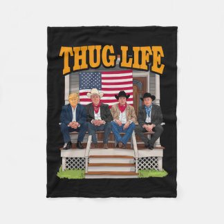 Thug Life Trump Vance Kennedy Elon Shirt  Fleece Blanket