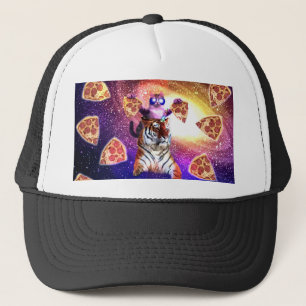 Thug Space Cat On Tiger Unicorn Trucker Hat