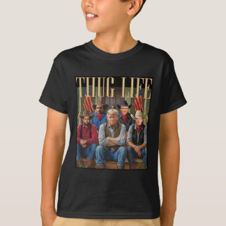 Thug Trump Vance Kennedy Elon For Life Graphic  T-Shirt