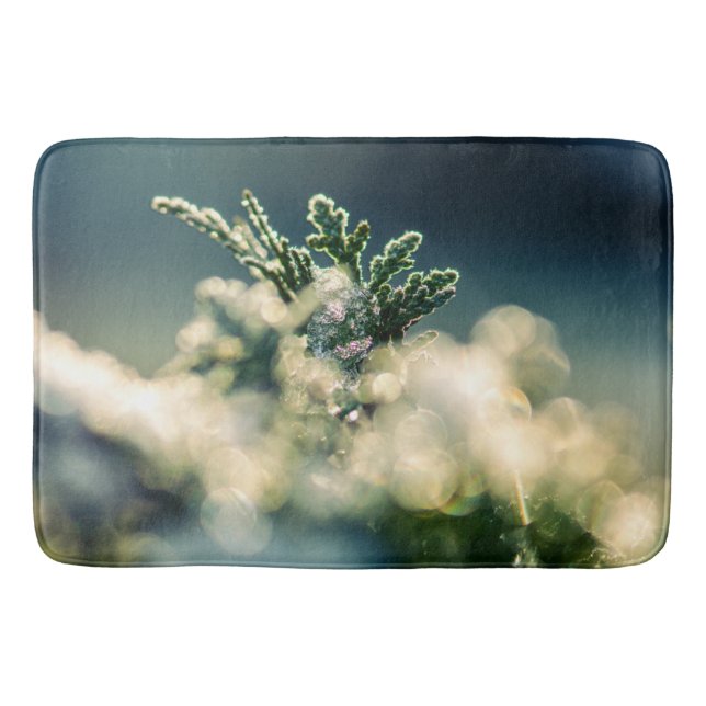 Thuja Winter Ice Crystals Bath Mat (Front)