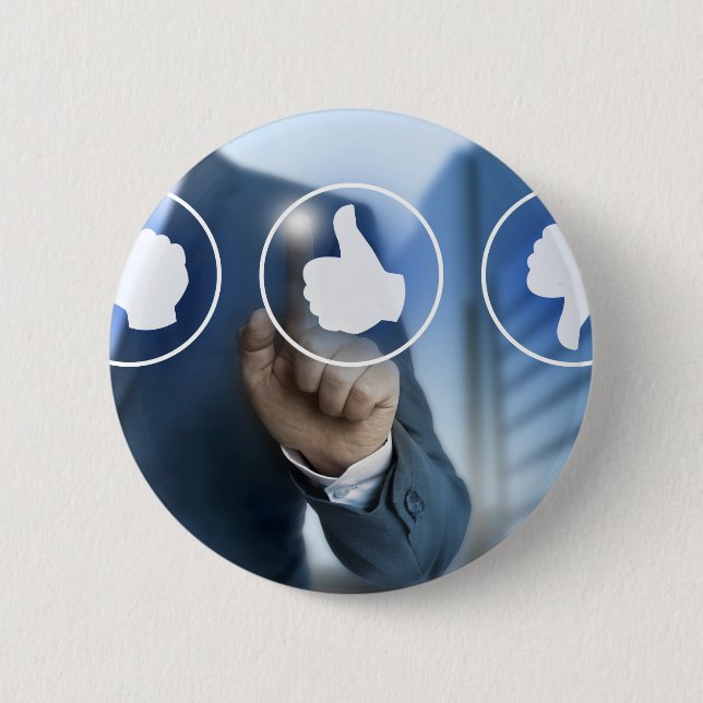 thumb icons for Customer review concept 2 Inch Round Button (Front)