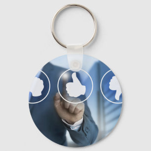 thumb icons for Customer review concept Keychain