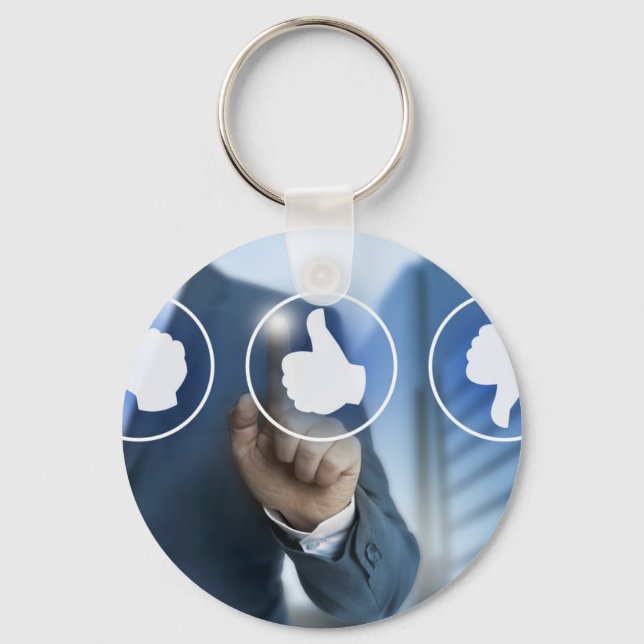 thumb icons for Customer review concept Keychain (Front)