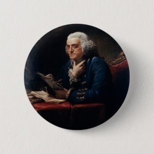 Thumb Portrait, Benjamin Franklin Founding Father 2 Inch Round Button