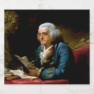 Thumb Portrait, Benjamin Franklin Founding Father Beer Bottle Label