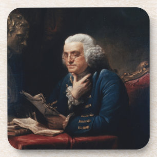 Thumb Portrait, Benjamin Franklin Founding Father Coaster