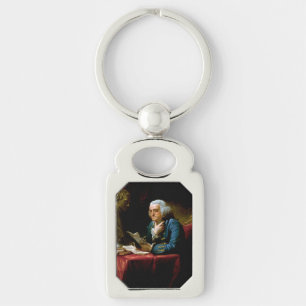 Thumb Portrait, Benjamin Franklin Founding Father Keychain
