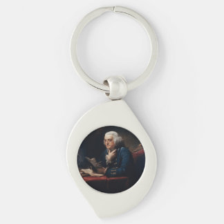 Thumb Portrait, Benjamin Franklin Founding Father Keychain