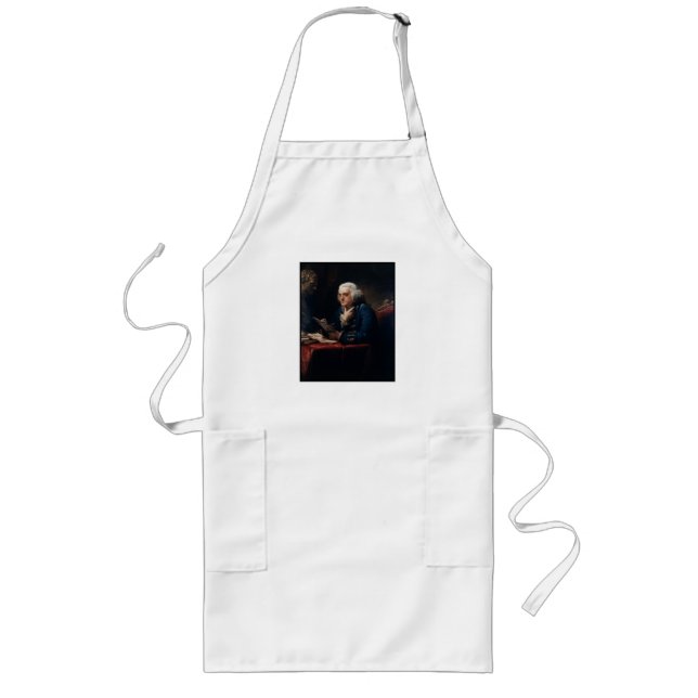 Thumb Portrait, Benjamin Franklin Founding Father Long Apron (Front)