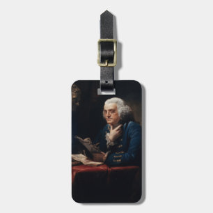 Thumb Portrait, Benjamin Franklin Founding Father Luggage Tag