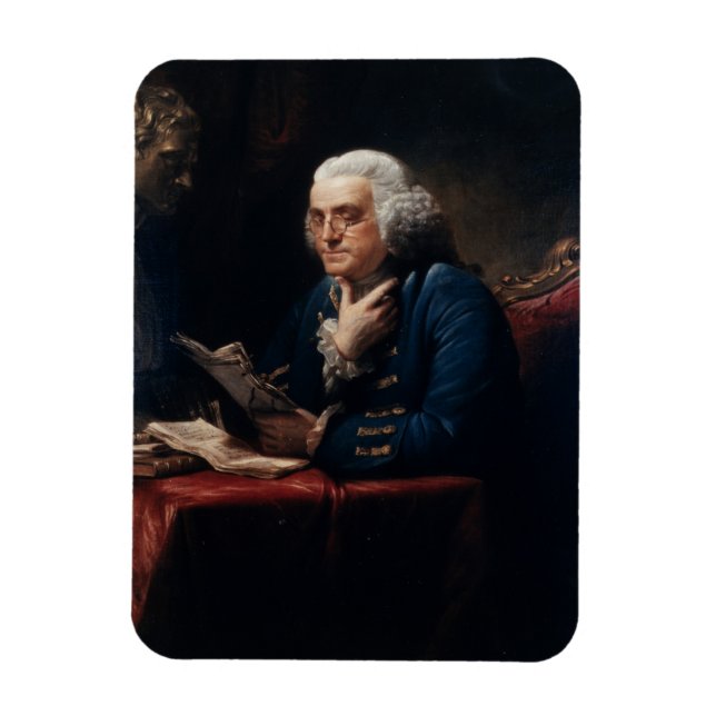 Thumb Portrait, Benjamin Franklin Founding Father Magnet (Vertical)