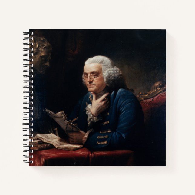 Thumb Portrait, Benjamin Franklin Founding Father Notebook (Front)