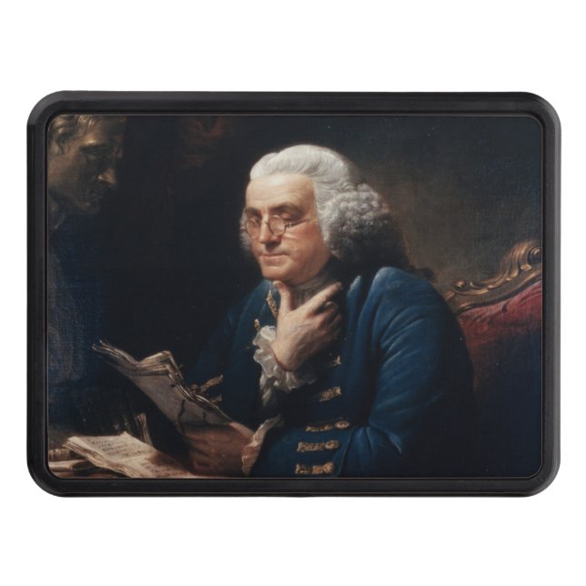 Thumb Portrait, Benjamin Franklin Founding Father Trailer Hitch Cover (Front)