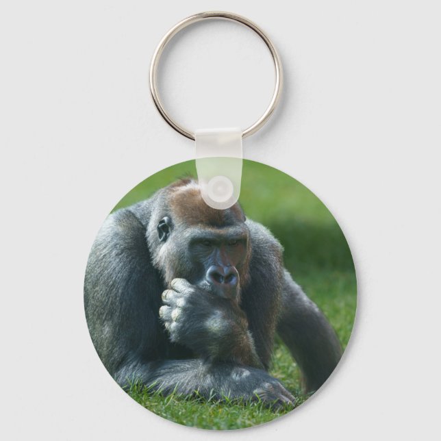 Thumb Sucking Gorilla Keychain (Front)
