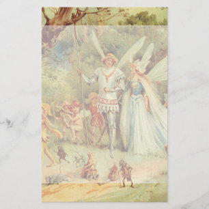 Thumbelina and Prince Wedding, Vintage Fairy Tales Stationery