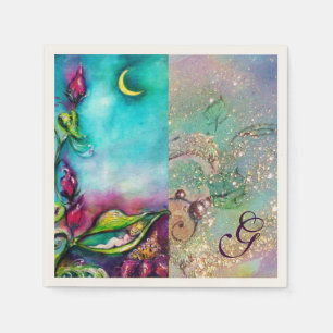 THUMBELINA BABY SHOWER MONOGRAM NAPKIN