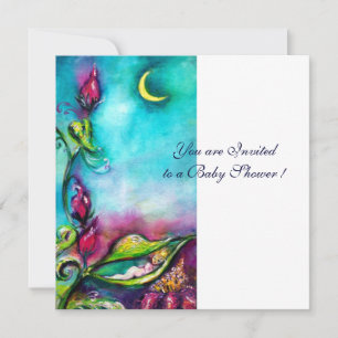 THUMBELINA , BABY SHOWER ,White Invitation