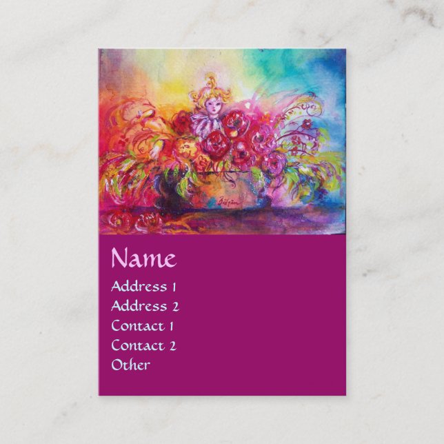 THUMBELINA,FLOWER BASKET AND BUTTERFLY BUSINESS CARD (Front)