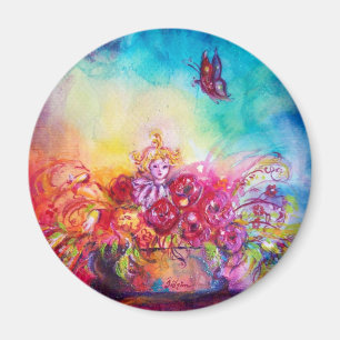 THUMBELINA,FLOWER BASKET AND BUTTERFLY MAGNET
