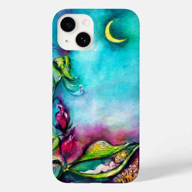 THUMBELINA SLEEPING BETWEEN ROSE LEAVES Case-Mate iPhone CASE (Back)