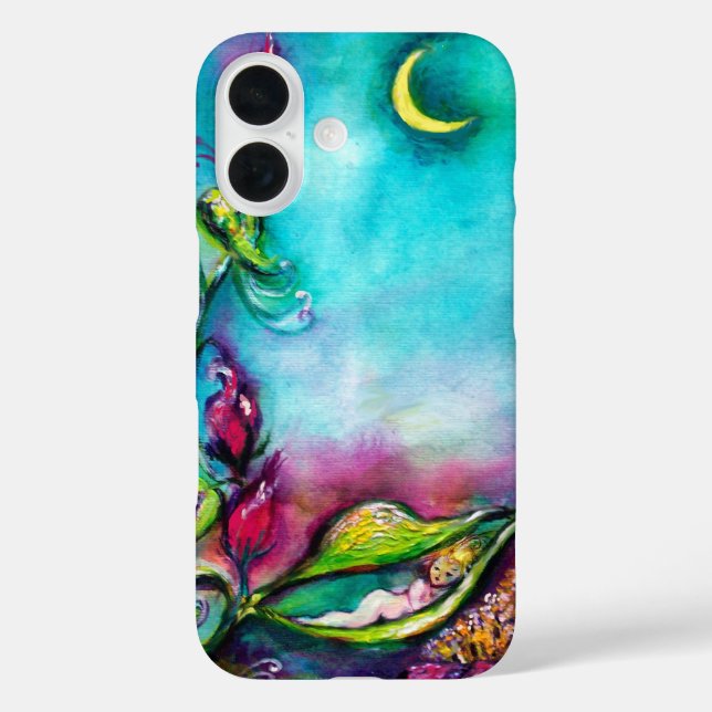 THUMBELINA SLEEPING BETWEEN ROSE LEAVES Case-Mate iPhone CASE (Back)