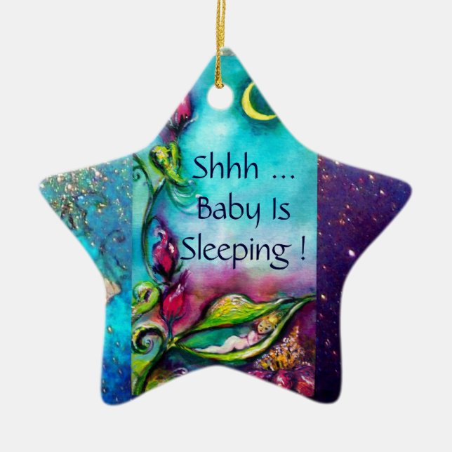 THUMBELINA   STAR DOOR HANGER CERAMIC ORNAMENT (Front)
