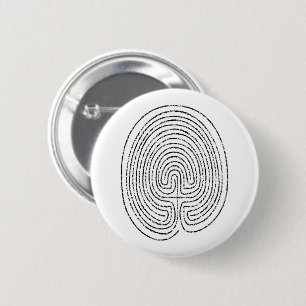 Thumbprint Labyrinth -  2 Inch Round Button