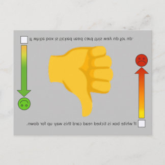 Thumbs Down Emoji Postcard