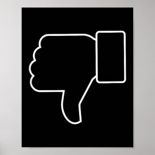 Thumbs Down, Funny, Jokes, Sarcastic  Poster