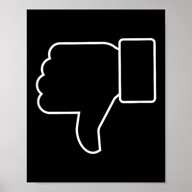 Thumbs Down, Funny, Jokes, Sarcastic  Poster (Front)