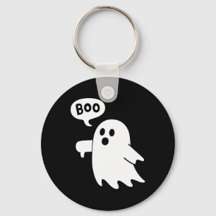 Thumbs Down Ghost Screaming Boo Disapproval Ghost  Keychain
