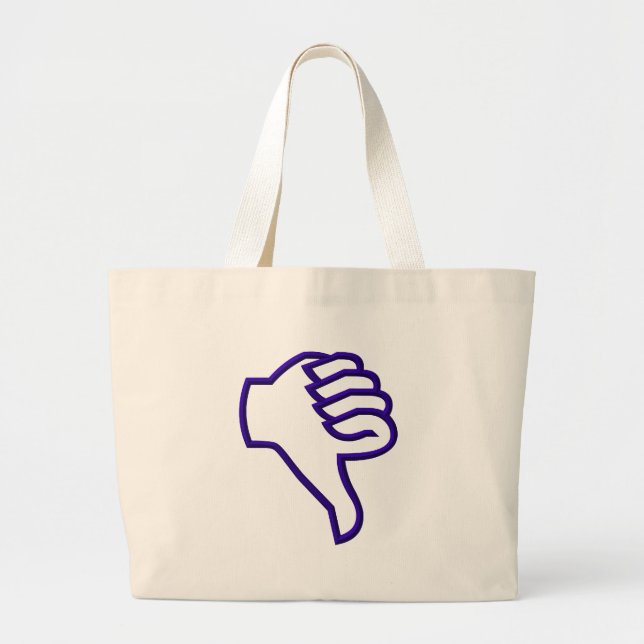 Thumbs down large tote bag (Front)