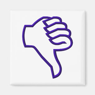 Thumbs down magnet