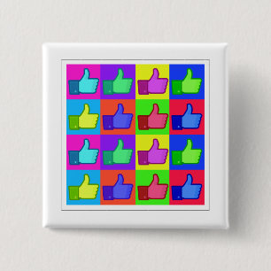 Thumbs Up! 2 Inch Square Button