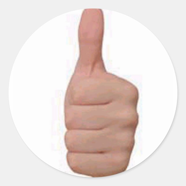 Thumbs up! classic round sticker (Front)